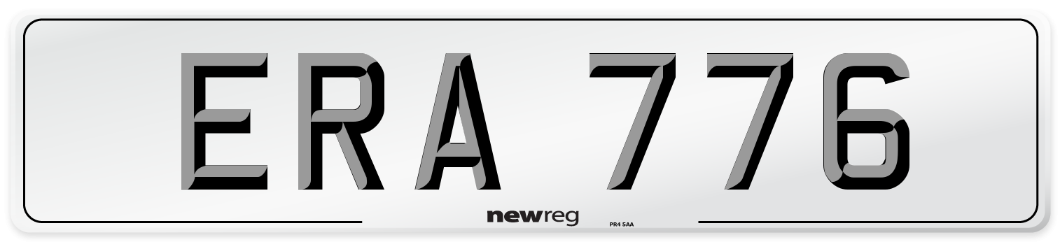 ERA 776 Number Plate from New Reg